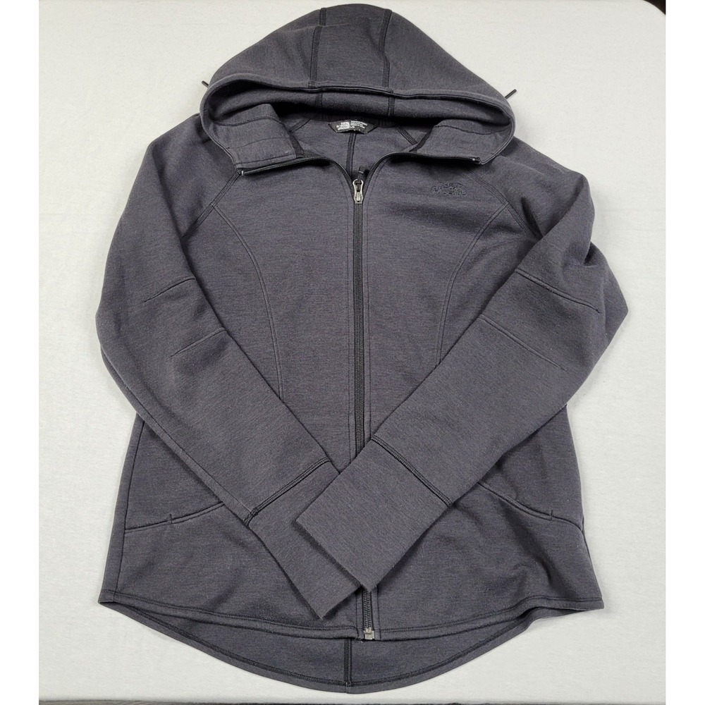 The North Face Women's Size L Charcoal / Black Long Sleeve Full-Zip Hoodie